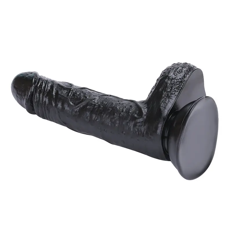 18.5 Cm. Carl Ultra Gerçekçi Doku Vantuzlu Testisli Zenci Dildo görsel 5