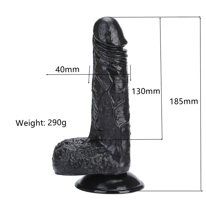18.5 Cm. Carl Ultra Gerçekçi Doku Vantuzlu Testisli Zenci Dildo görsel 7