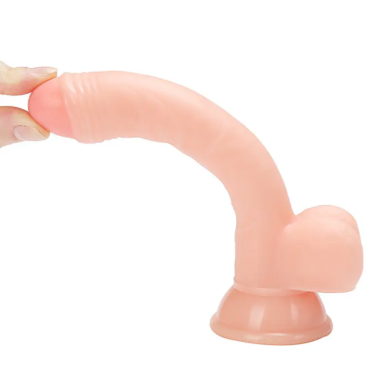19.2 Cm. Foreskin Boy Ultra Gerçekçi Doku Vantuzlu Testisli Dildo görsel 2