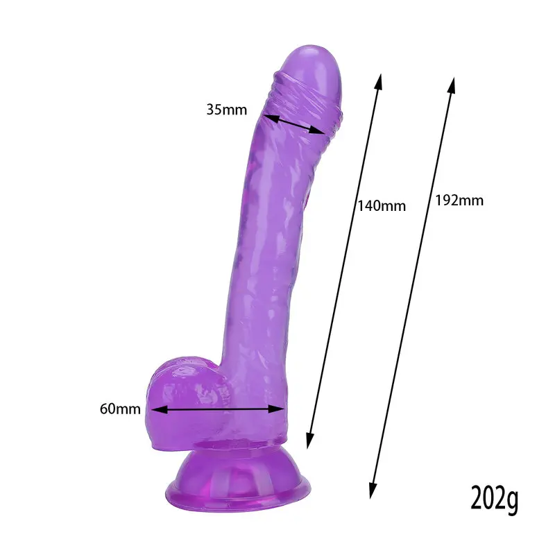 19.2 Cm. Foreskin Boy Ultra Gerçekçi Doku Vantuzlu Testisli Mor Jel Dildo görsel 7