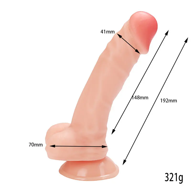 4.1 Cm * 19.2 Cm. – Jackie Ultra Gerçekçi Doku Vantuzlu Testisli Dildo görsel 6
