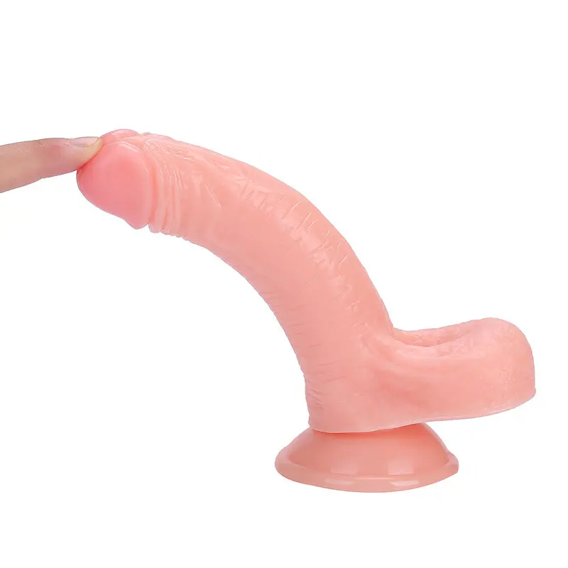 19 Cm. David’s Ultra Gerçekçi Doku Vantuzlu Testisli Dildo görsel 2