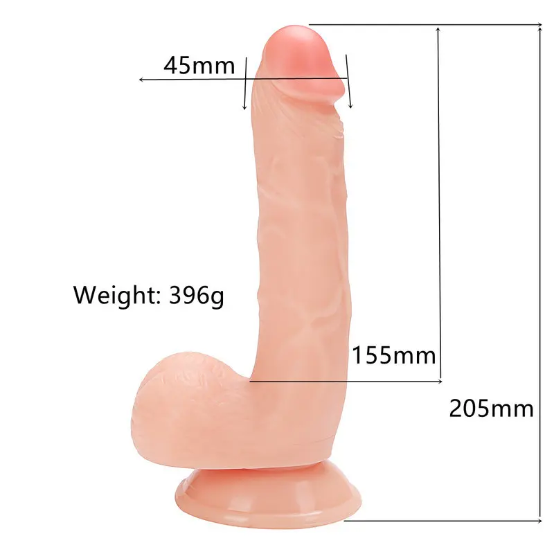 20.5 Cm. Crotch Ultra Gerçekçi Doku Vantuzlu Testisli Dildo görsel 6