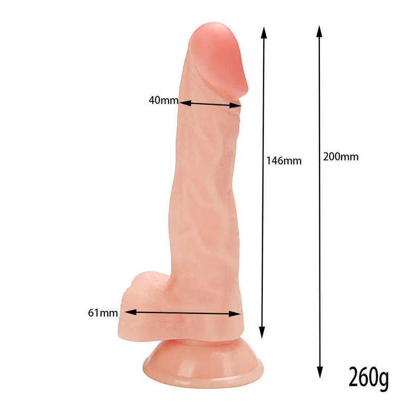 20 Cm. Jaydon Ultra Gerçekçi Doku Vantuzlu Testisli Dildo görsel 7