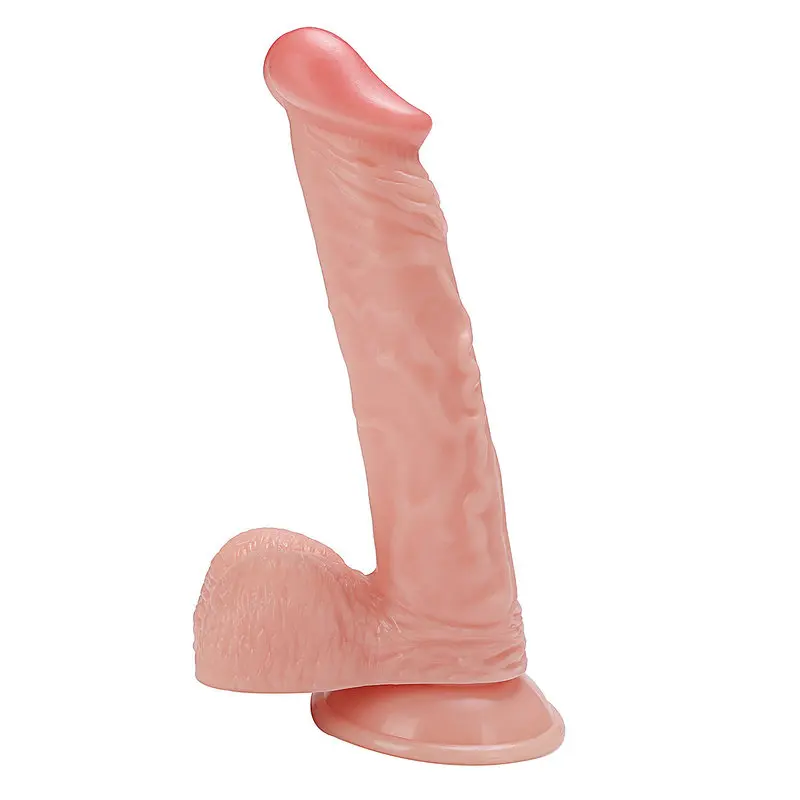 21.8 Cm. Andy Ultra Gerçekçi Doku Vantuzlu Testisli Dildo görsel 3