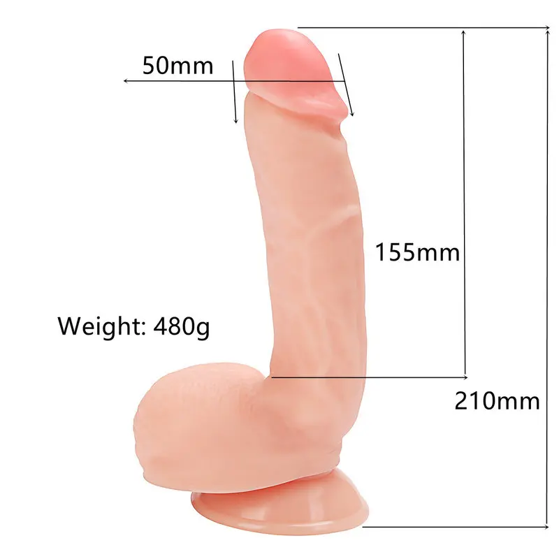 21 Cm. Deoxys Ultra Gerçekçi Doku Vantuzlu Testisli Dildo görsel 6