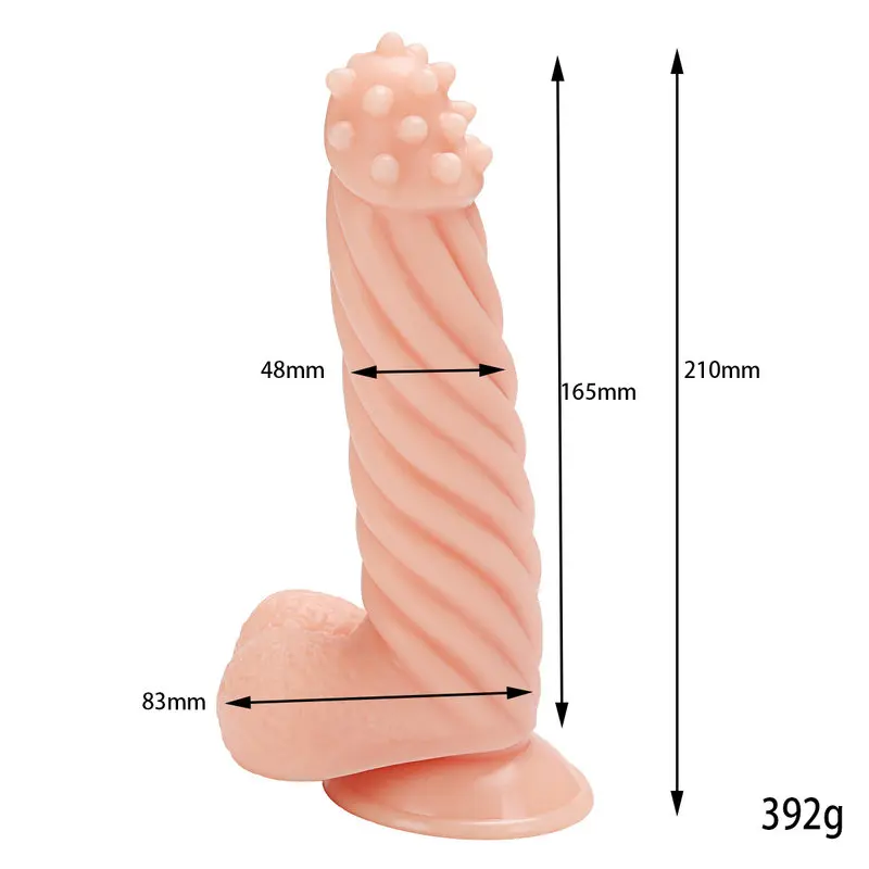 21 Cm. Pütürlü Başlı Yivli Gövdeli Ultra Gerçekçi Doku Vantuzlu Testisli Dildo görsel 7