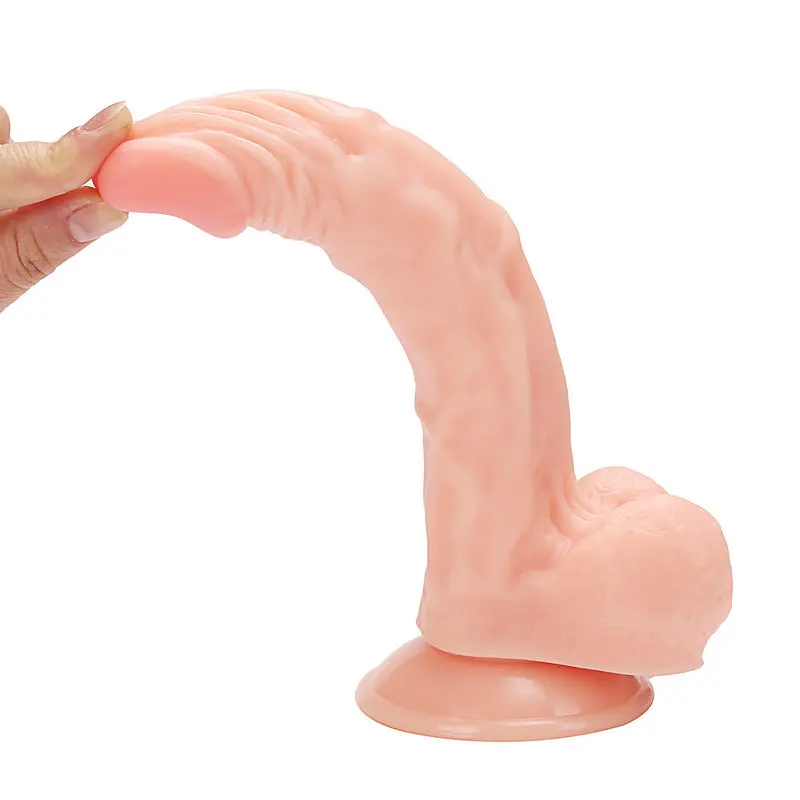 23.2 Cm. Elon Ultra Gerçekçi Doku Vantuzlu Testisli Dildo görsel 2