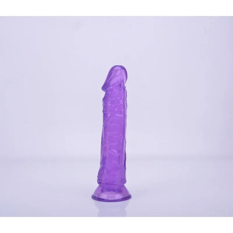 23 Cm. – 1.Sınıf Malzeme Realistik Vantuzlu Jel Dildo (Mor) görsel 2