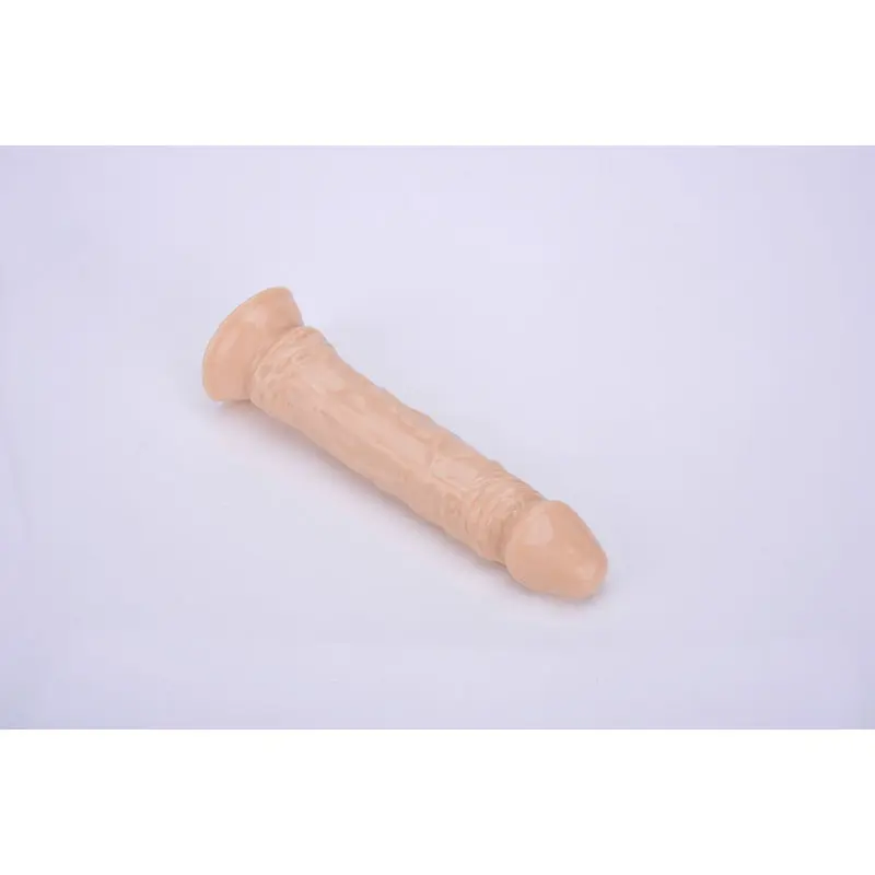 23 Cm. – 1.Sınıf Malzeme Realistik Vantuzlu Jel Dildo (Ten Rengi) görsel 6