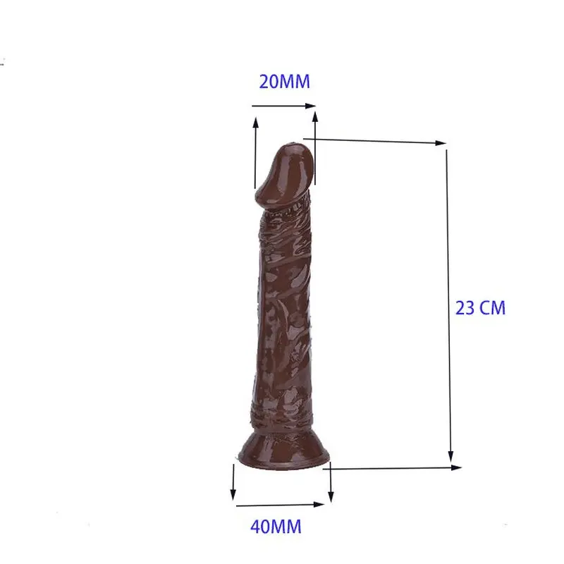 23 Cm. – 1.Sınıf Malzeme Realistik Vantuzlu Zenci Dildo görsel 2