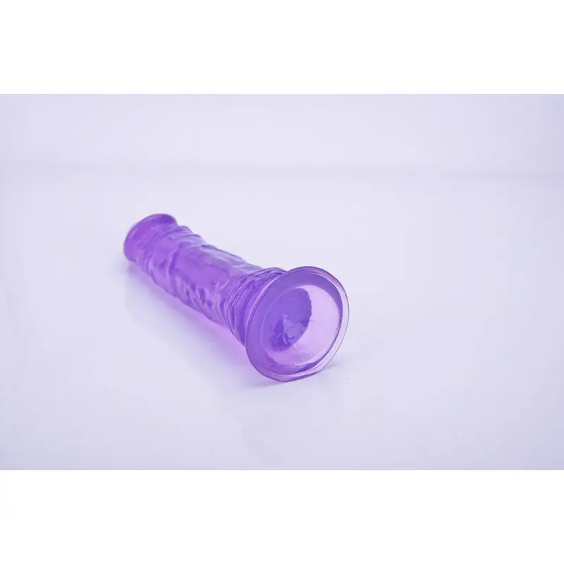 23 Cm. – 1.Sınıf Malzeme – Tam Realistik – Belden Bağlamalı Kemerli Jel Dildo (Mor) görsel 4