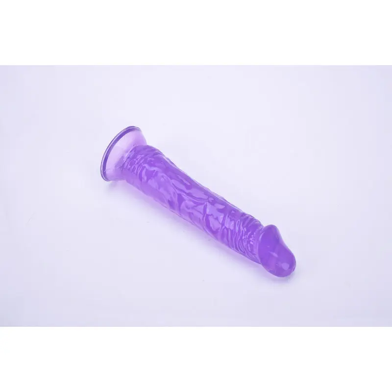 23 Cm. – 1.Sınıf Malzeme – Tam Realistik – Belden Bağlamalı Kemerli Jel Dildo (Mor) görsel 5