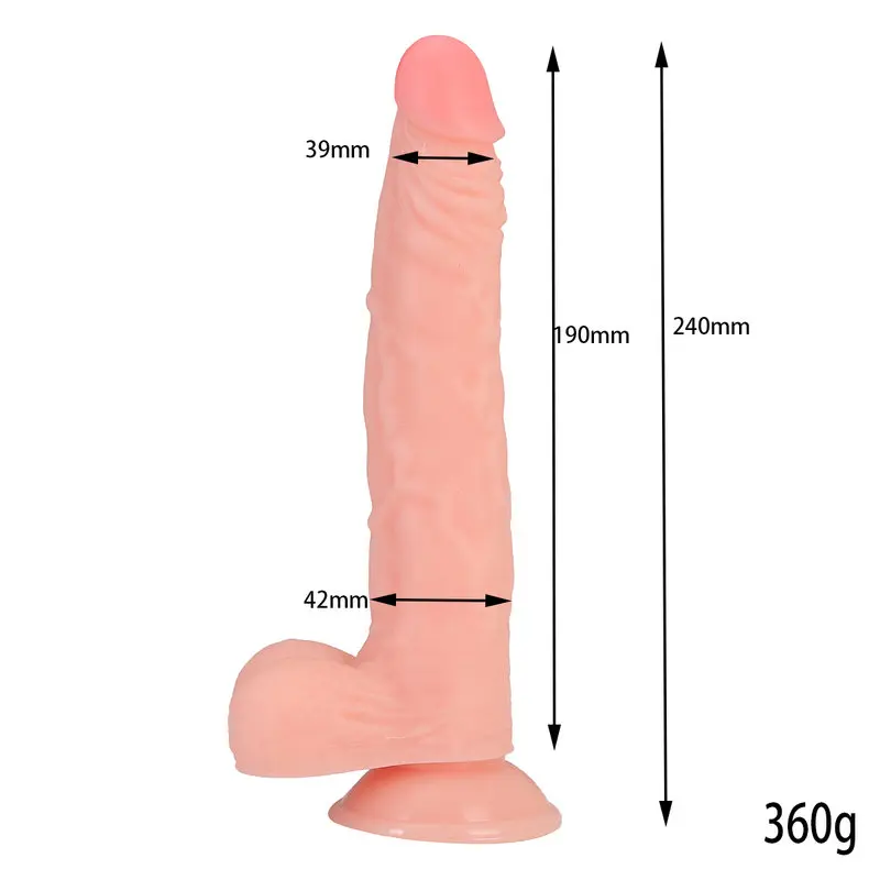 24 Cm. Rio Ultra Gerçekçi Doku Vantuzlu Testisli Dildo görsel 7