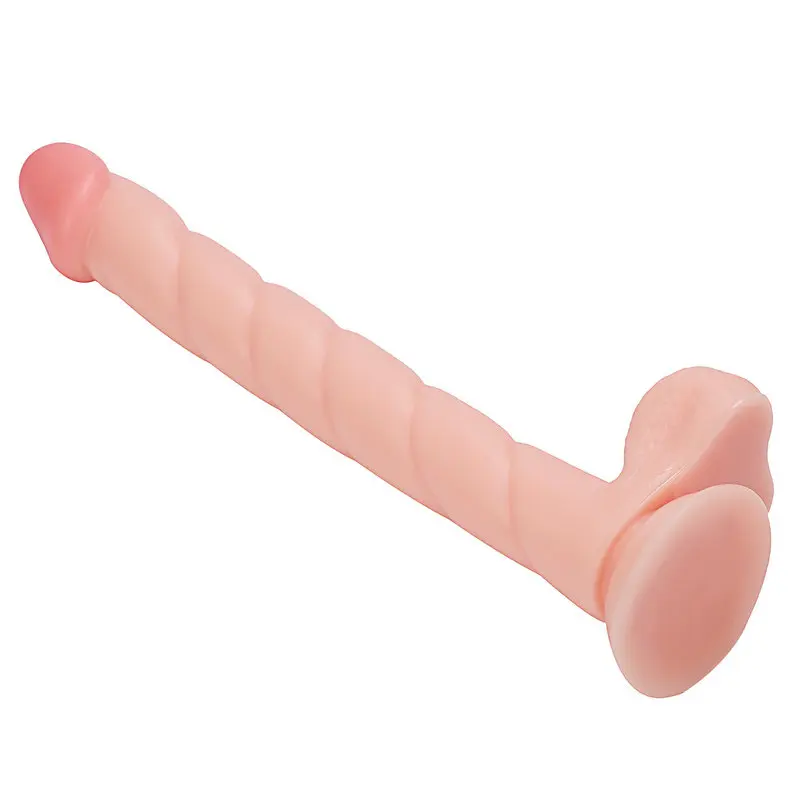30.5 Cm. XXLarge Extra Uzun ve Yivli Ultra Gerçekçi Doku Vantuzlu Testisli Dildo görsel 4