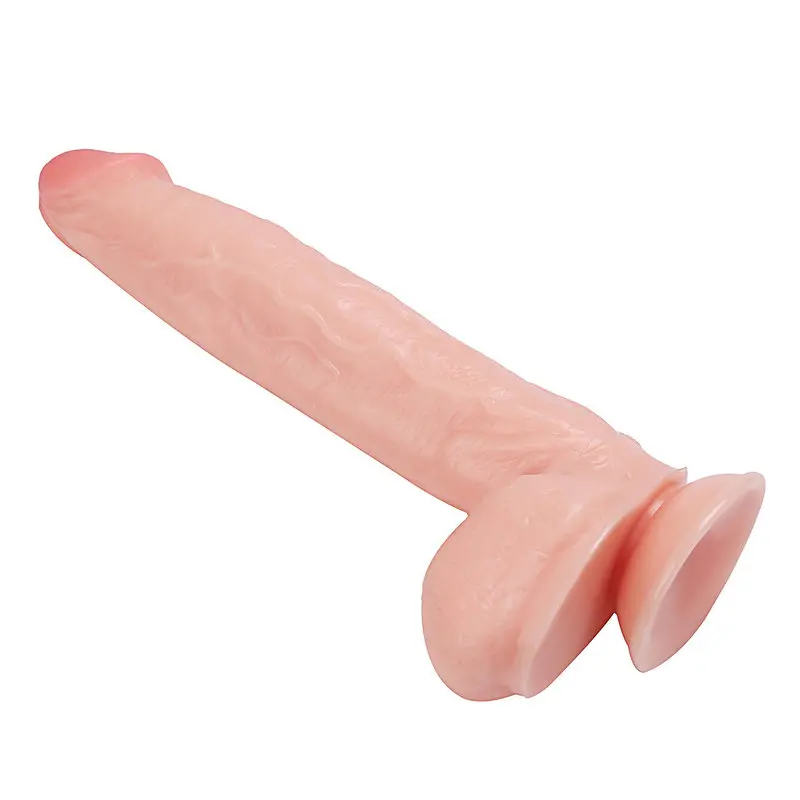 31 Cm. XXLarge Extra Kalın ve Damarlı Ultra Gerçekçi Doku Vantuzlu Testisli Dildo görsel 6