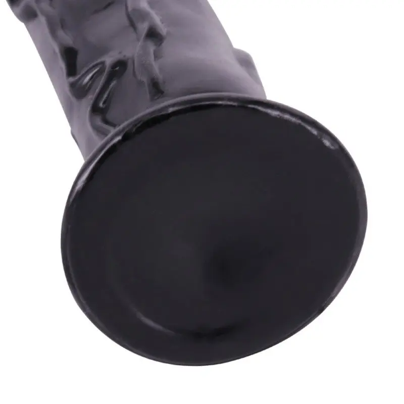 35cm XL King Size Vantuzlu Büyük Boy Vibratör (Zenci) görsel 5