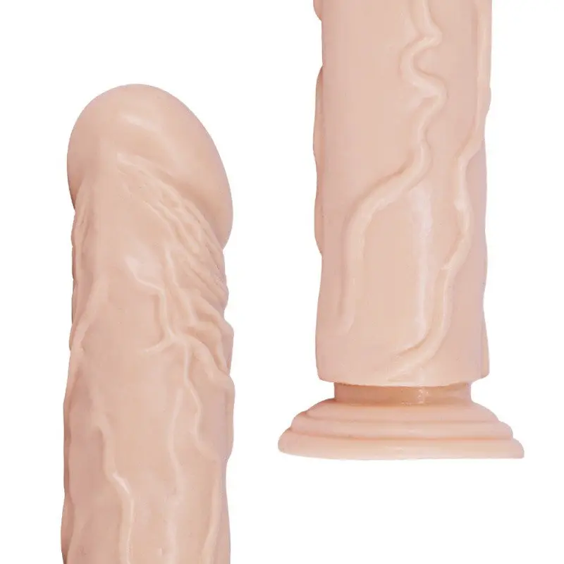 35cm XL King Size Vantuzlu Büyük Boy Vibratör (Ten Rengi) görsel 5