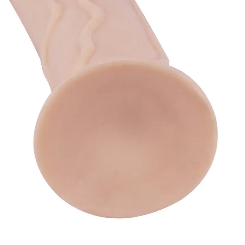 35cm XL King Size Vantuzlu Büyük Boy Vibratör (Ten Rengi) görsel 6