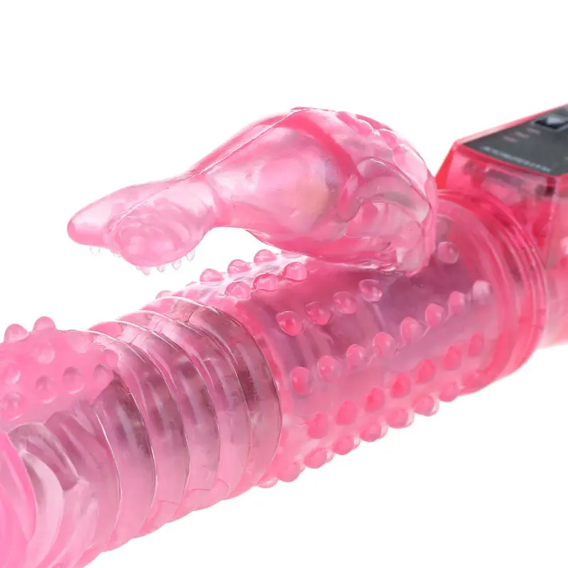 360 Derece Döner Başlı Klitoris Uyarıcılı Süper Jelly Vibratör görsel 4