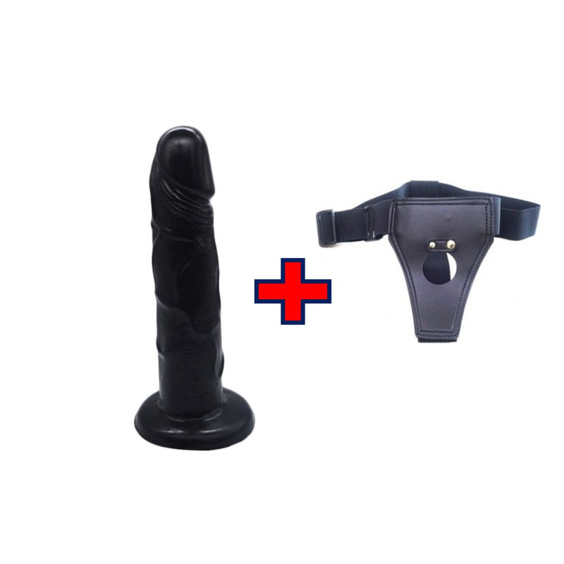 7” King Cock Ultra Realistik – Belden Bağlama Kemerli Dildo (Zenci)