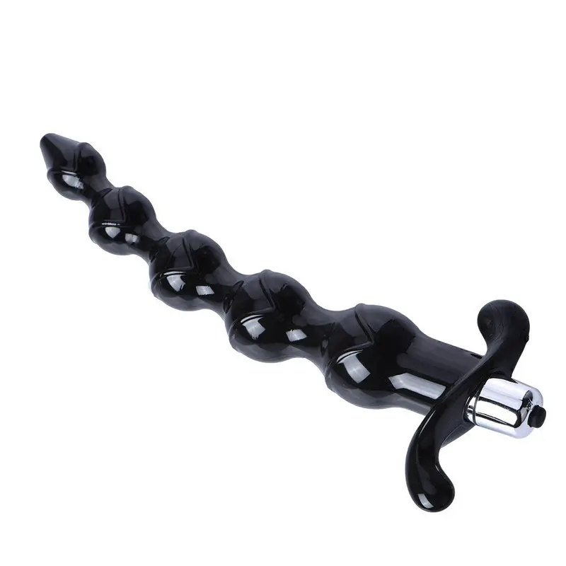 Anal Boncuk Vibratör Titreşimli Anal Plug (Siyah) görsel 2