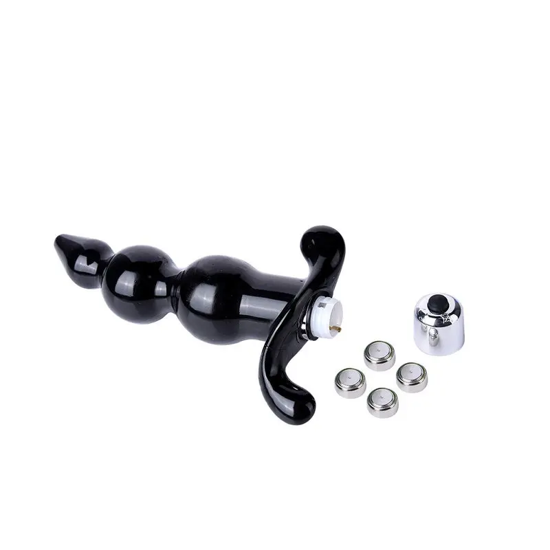 Anal Boncuk Vibratör Titreşimli Anal Plug (Siyah) görsel 5