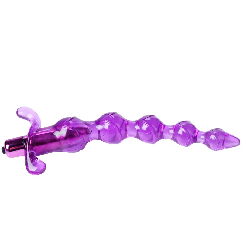 Anal Boncuk Vibratör Titreşimli Anal Plug (Mor) görsel 3