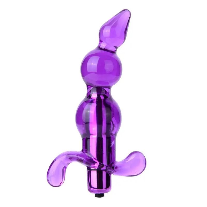 Anal Boncuk Vibratör Titreşimli Anal Plug (Mor) görsel 4