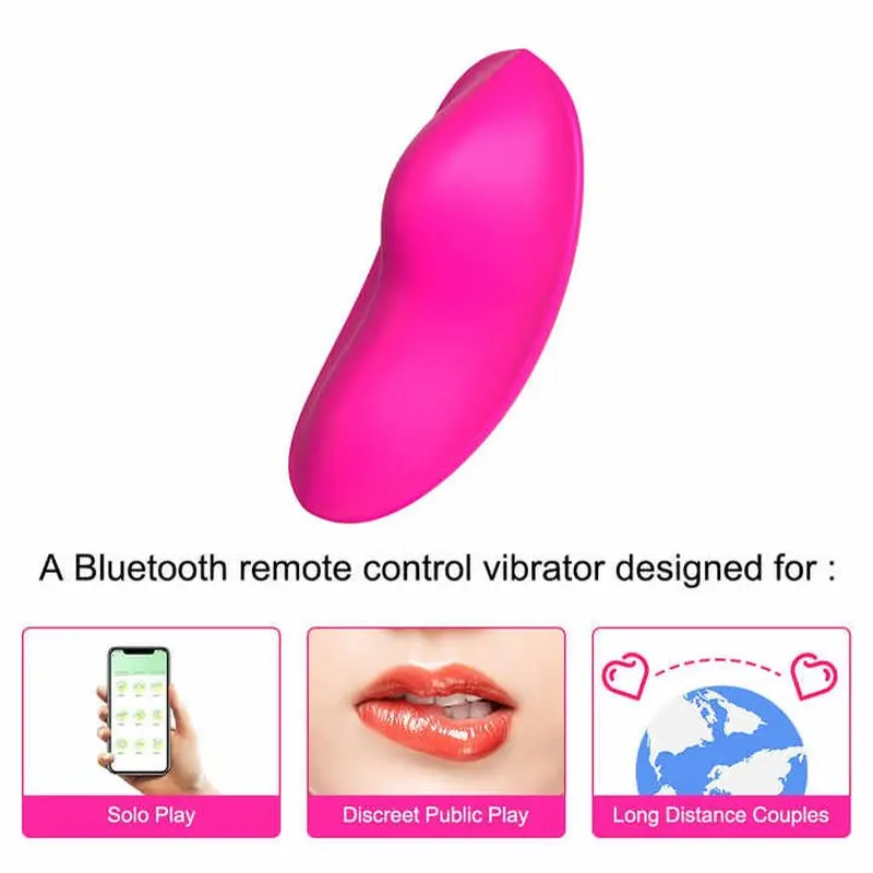 Bluetooth Telefon Kontrollü Külot içi Ultra Lüx Doku Klitoris Vibratör görsel 4