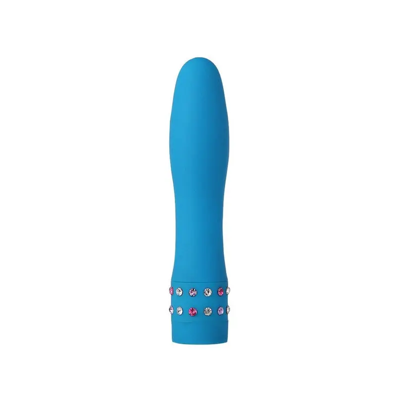Diamond Princess Mücevher Taşlı 4” Vibratör (Mavi)