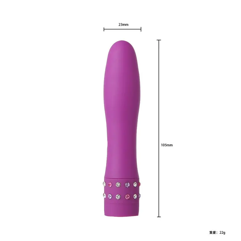 Diamond Princess Mücevher Taşlı 4” Vibratör (Mor) görsel 2
