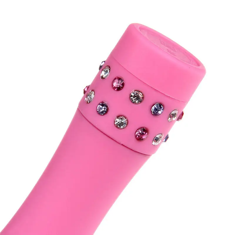 Diamond Princess Mücevher Taşlı 4” Vibratör (Pembe) görsel 5