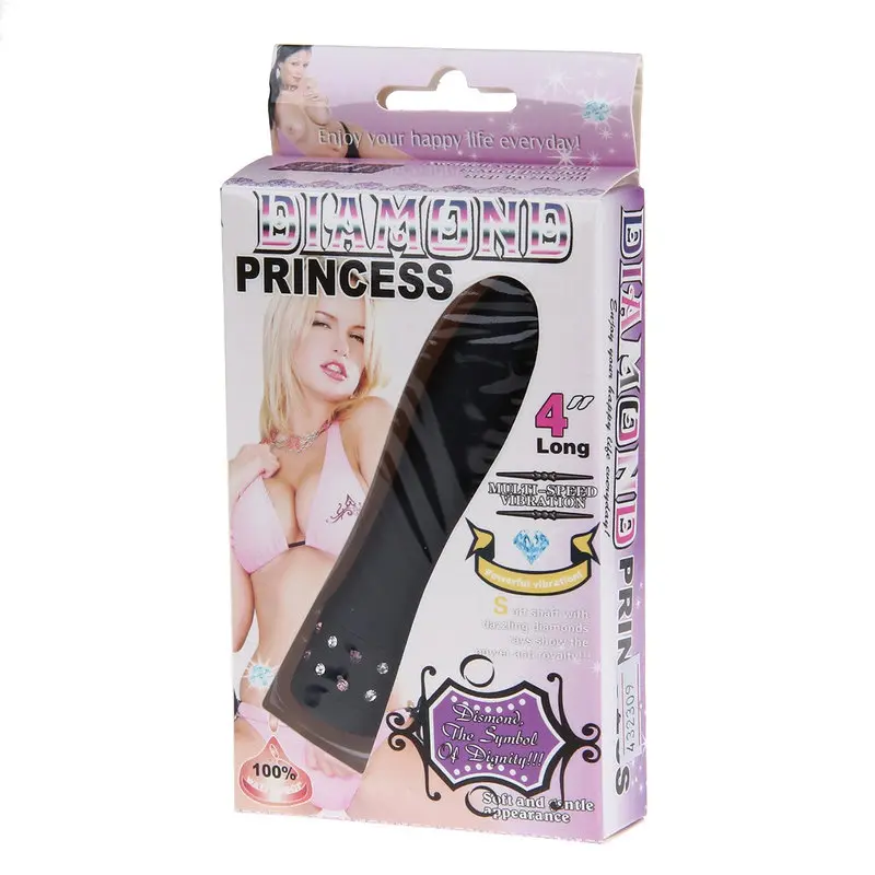 Diamond Princess Mücevher Taşlı 4” Vibratör (Siyah) görsel 8