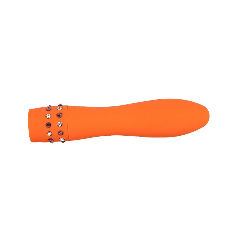 Diamond Princess Mücevher Taşlı 4” Vibratör (Turuncu) görsel 2
