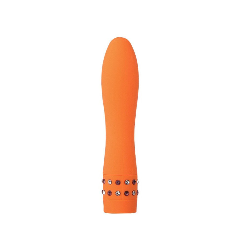 Diamond Princess Mücevher Taşlı 4” Vibratör (Turuncu)
