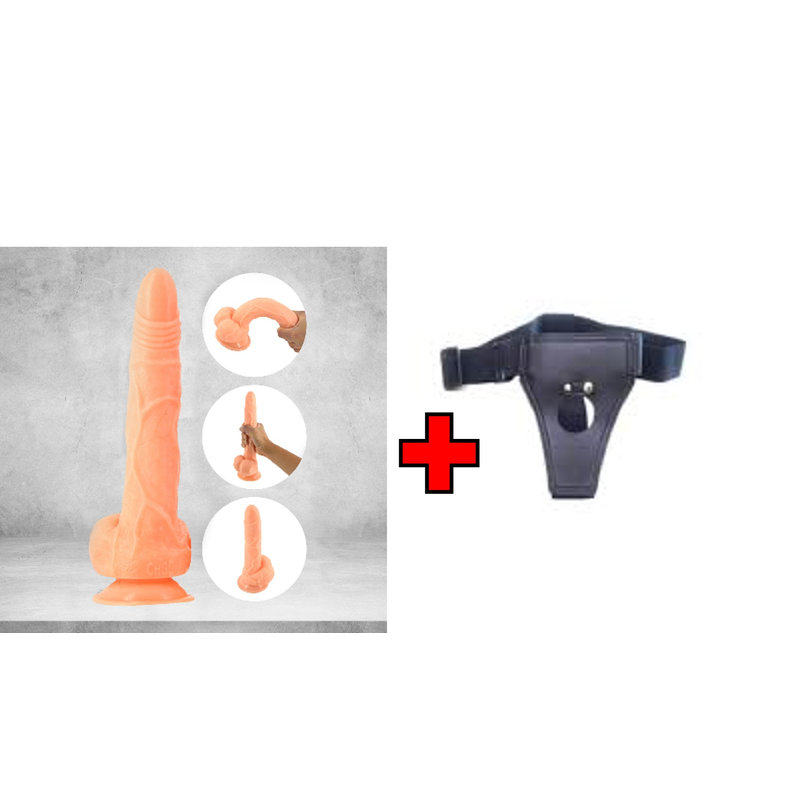 Dr.Love Anal & Vajinal Realistik Penis – Belden Bağlamalı Kemerli