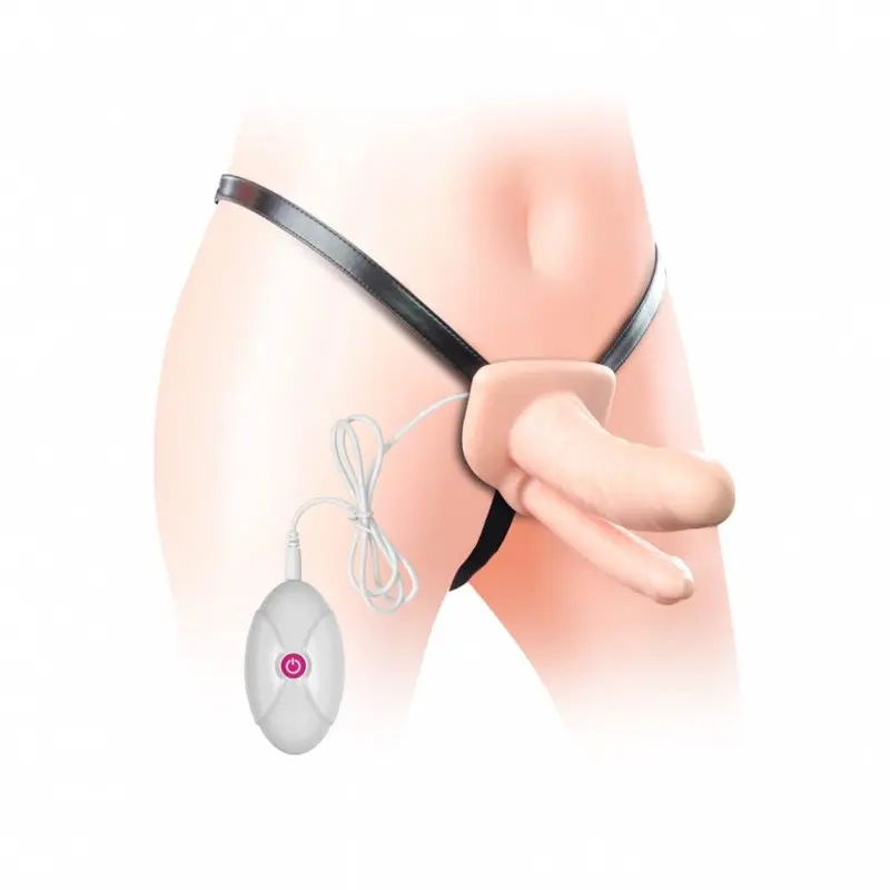 Dr.Love İçi Boş Belden Bağlamalı Çift Zevk Yarı Realistik Penis görsel 2