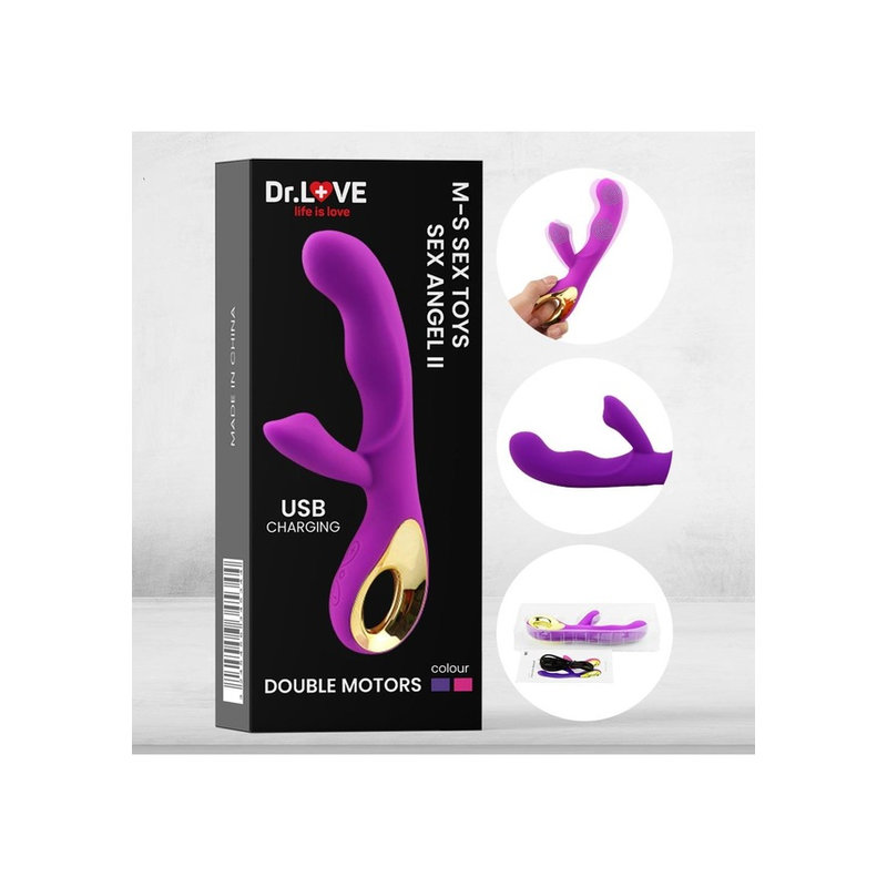 Dr.Love USB Şarjlı Çift Motorlu Klitoris Uyarıcılı Ultra Lux Vibratör –