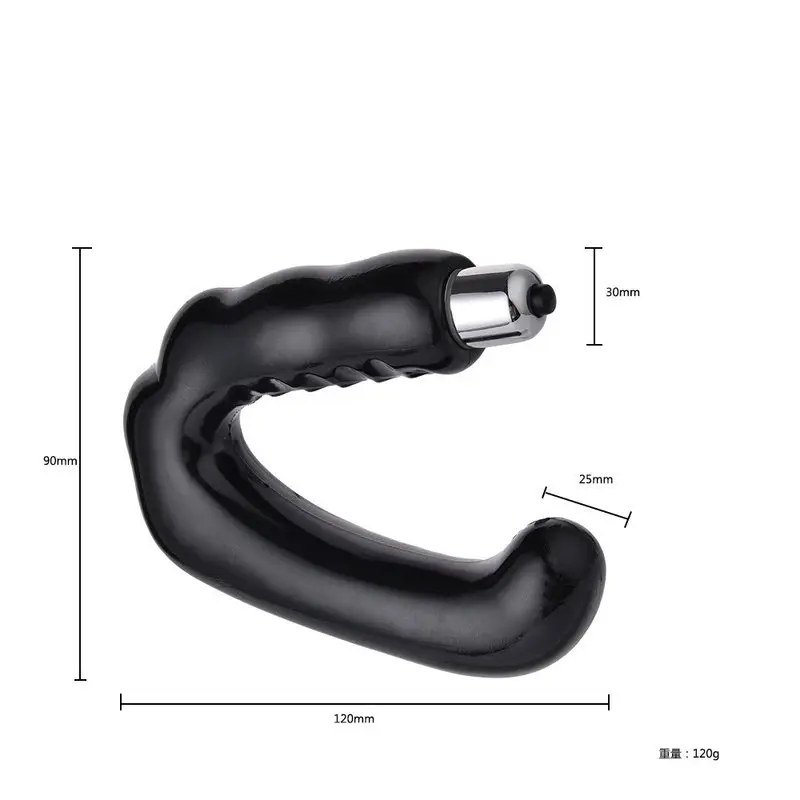 Erkek Prostat Masajı Titreşimli Su Geçirmez Anal Plug (Düz) görsel 3