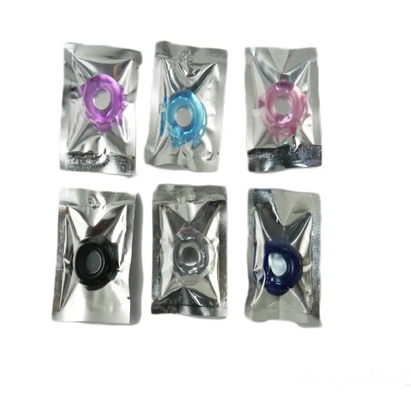 Erkekler için Renkli Silikon Kristal Yüzük Penis Halkası görsel 6