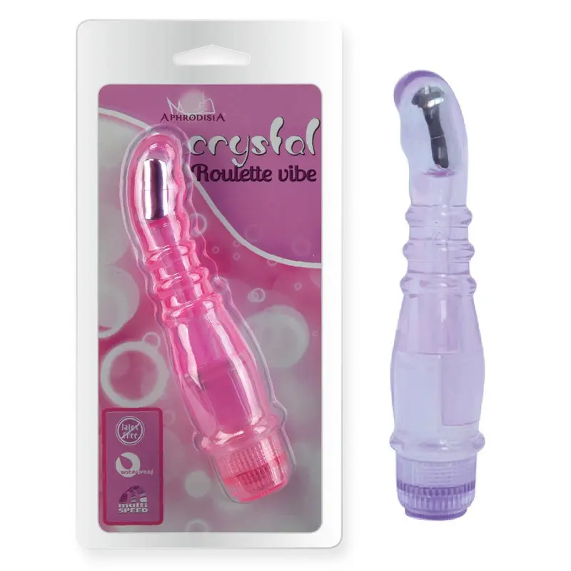 G-Spot Crystal Rulette Vibratör (Mor) görsel 2