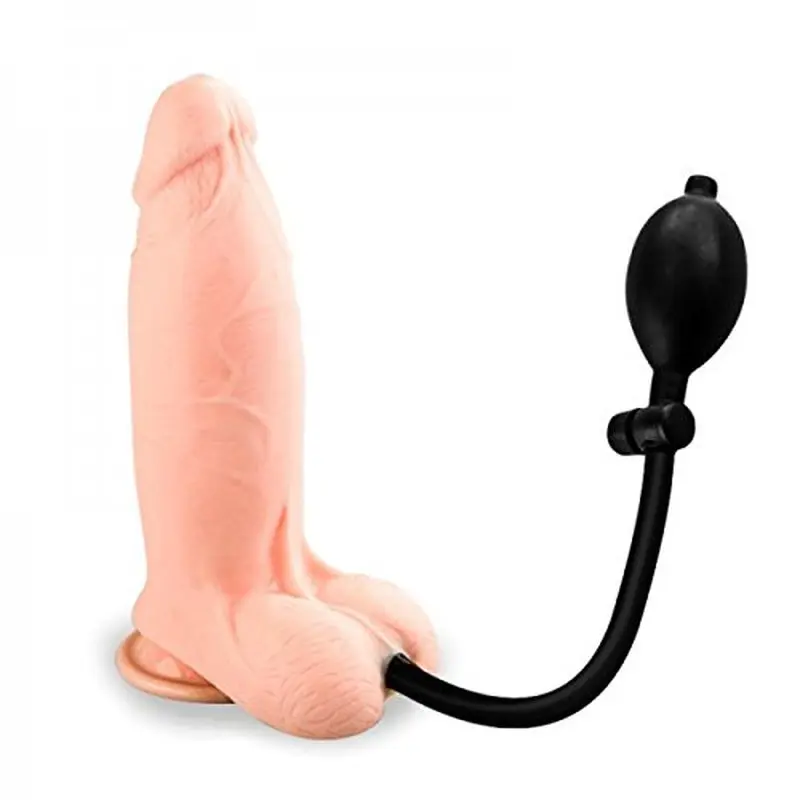Şişebilen Vantuzlu Tam Realistik Penis Vibratör (Ten Rengi) ‘ görsel 2