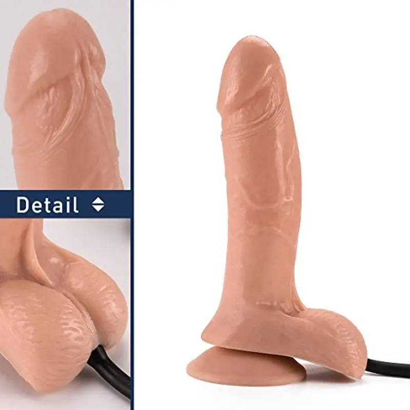 Şişebilen Vantuzlu Tam Realistik Penis Vibratör (Ten Rengi) ‘ görsel 10