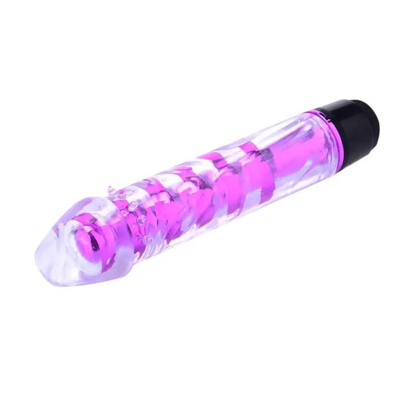 Renkli Fantazi Jelly Vibratör (Pembe) görsel 2