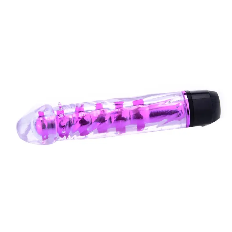 Renkli Fantazi Jelly Vibratör (Pembe) görsel 3