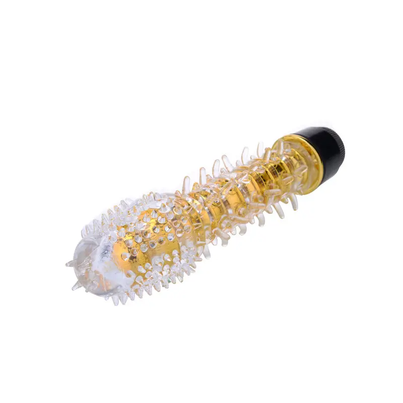Renkli Fantazi Jelly Vibratör Tırtıklı (Sarı) görsel 2