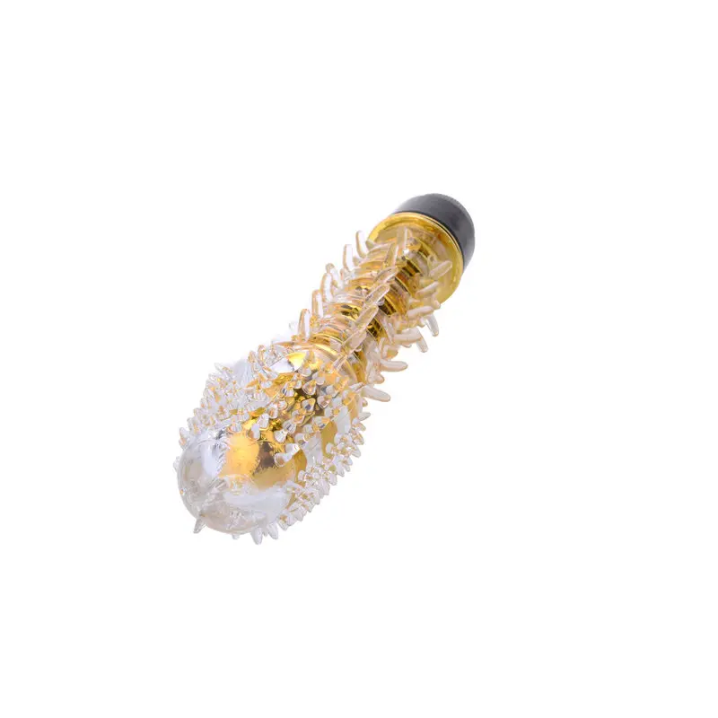 Renkli Fantazi Jelly Vibratör Tırtıklı (Sarı) görsel 3