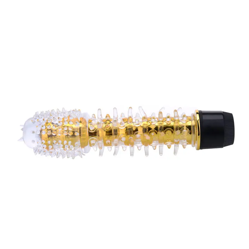 Renkli Fantazi Jelly Vibratör Tırtıklı (Sarı) görsel 4