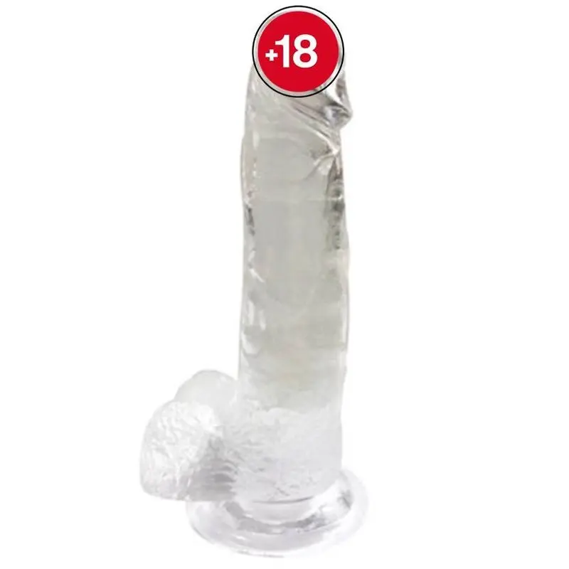 XESE – 21 Cm. – Tam Realistik Testisli Vantuzlu Vibratör (Jelly Beyaz)
